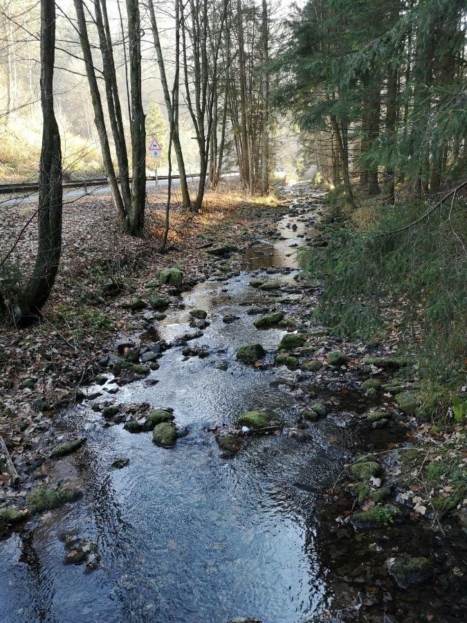 Ferienwohnung "Am Kreuzfelsen" ベストヴィヒ エクステリア 写真